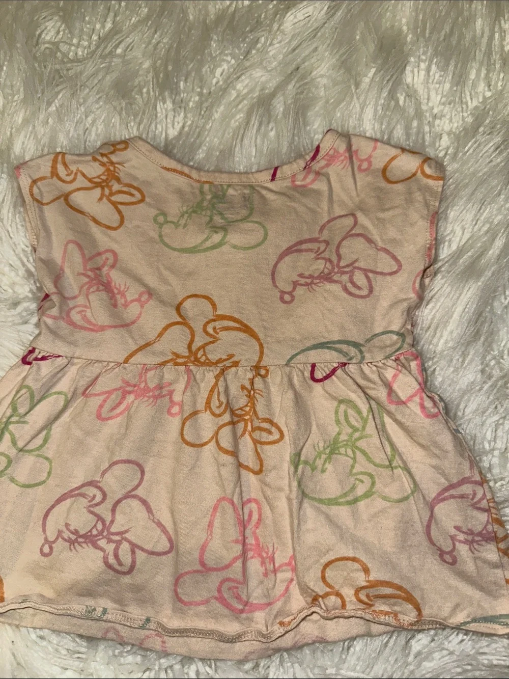 Disney Toddler Tank Top in Light Pink with Multicolor Mickey Outlines